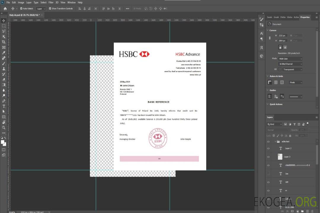 Pologne , HSBC Advance , reference template